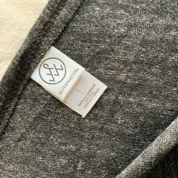 Alternative Apparel v-neck wide leg cropped romper - Picture 2 of 2